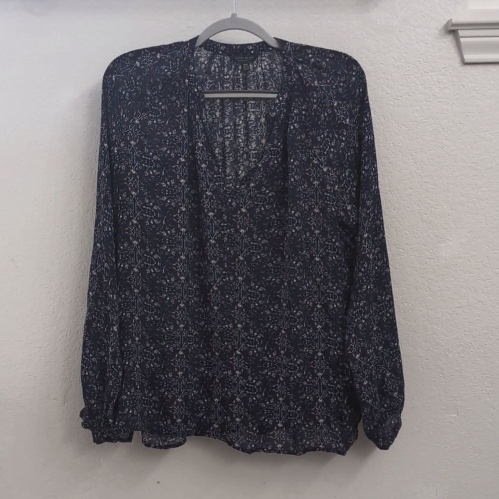 Luck Brand blue top, M